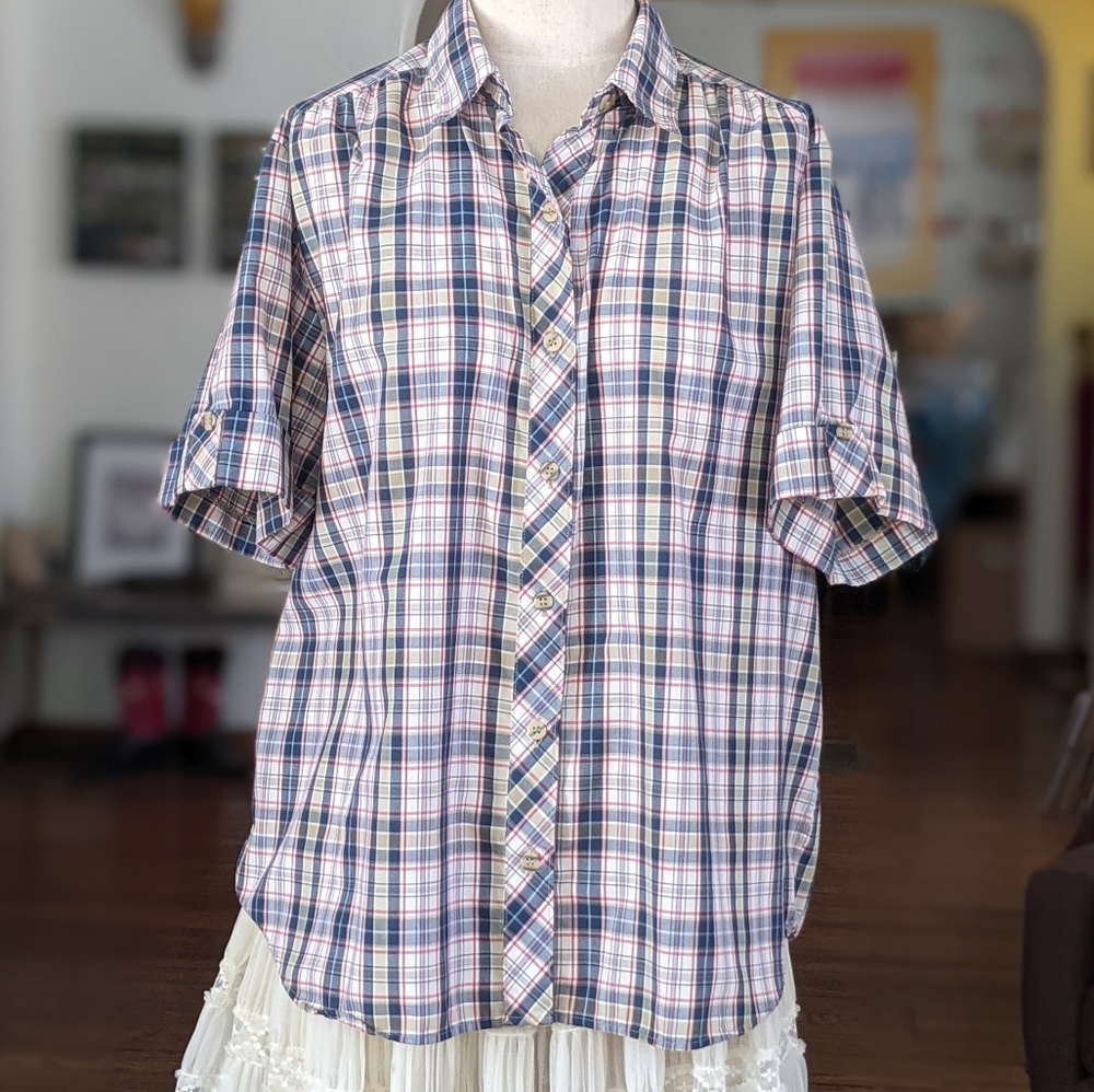 Vintage plaid picnic shirt